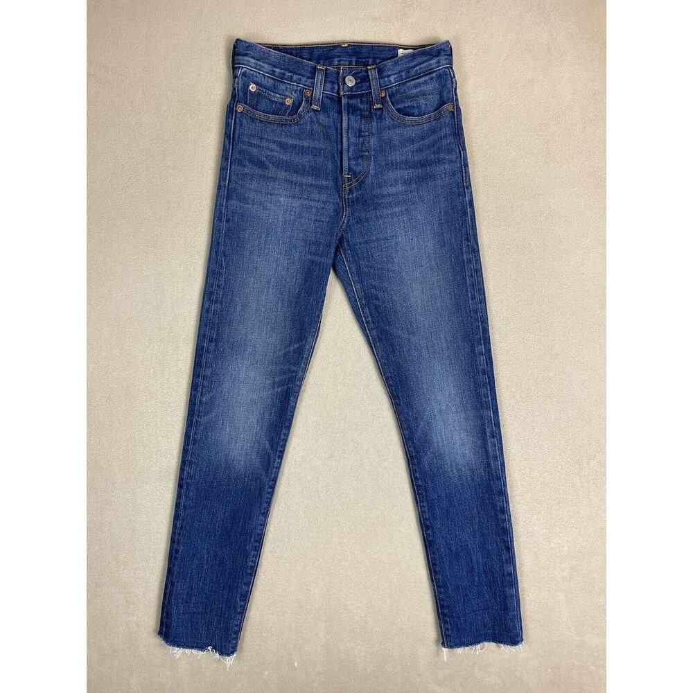 Levis Jeans Womens 24 Blue White Oak Cone Denim Casual Denim Button Fly‎ Adult